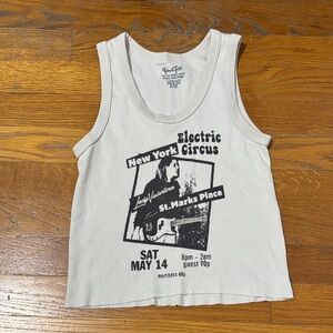 JOHN GALT White Graphic Tank Top